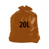 Saco para Lixo Normal  20L Marrom (100 unidades)