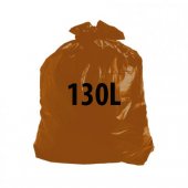 Saco para Lixo Super Reforçado 130L Marrom (100 unidades)