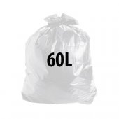 Saco para Lixo Normal 60L Branco (100 unidades)