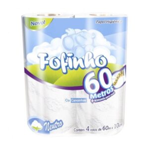Papel Higiênico Fofinho 4x60 Folha Simples